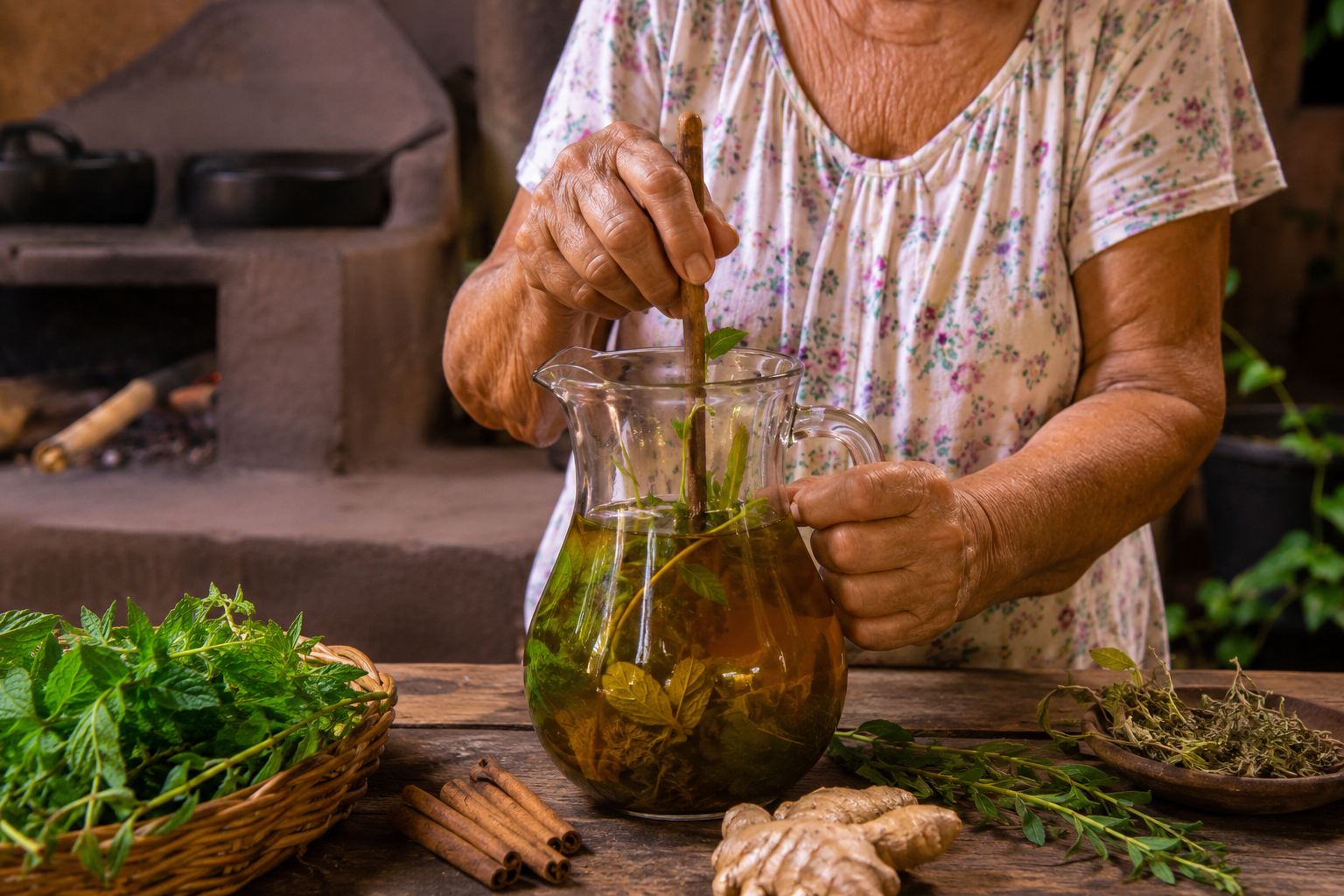 Preparando a garrafada natural